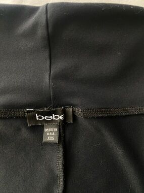 bebe black midi skirt